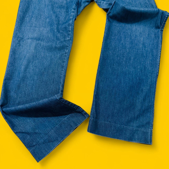 GAP Preppy Lagenlook Retro Casual Blue Wide Leg Denim Jeans 14R - Picture 2 of 6